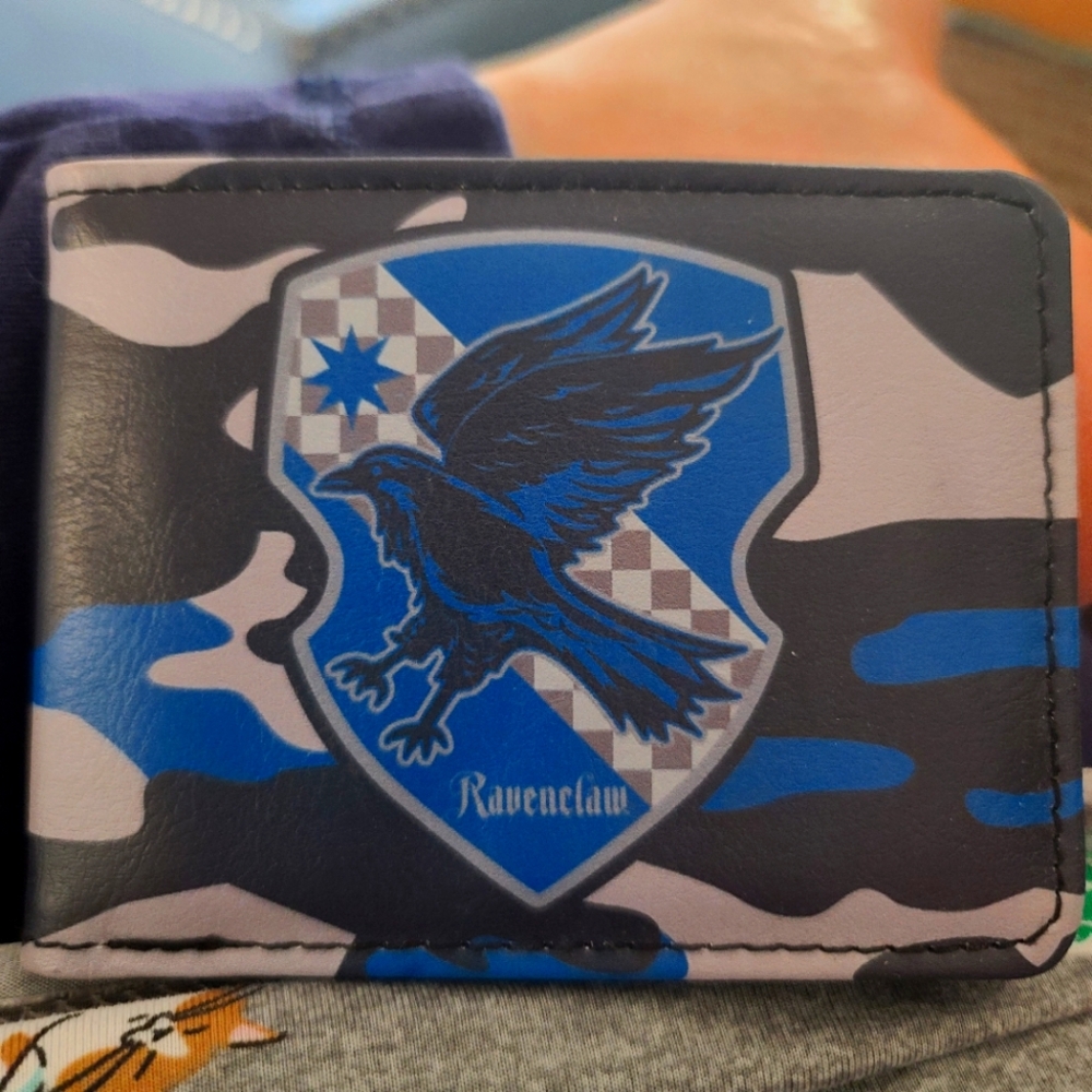 Ravenclaw Camouflage Wallet - Blue and Black